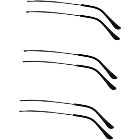 3 par brilletilbehør komfort øreputer bøyler for briller erstatning stenger metallstenger metall erstatning solbrilletilbehør brillesett