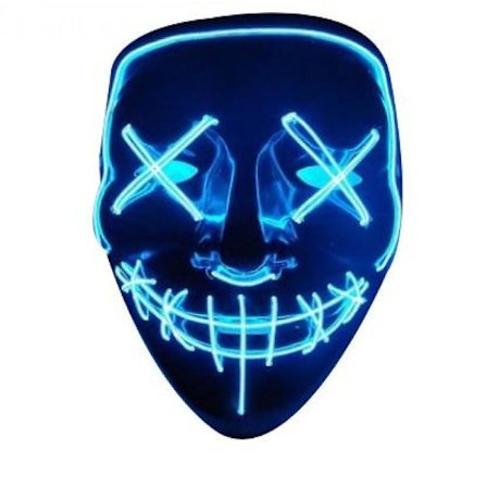Halloween Light Up Mask Skrämmande mask för Halloween Festival