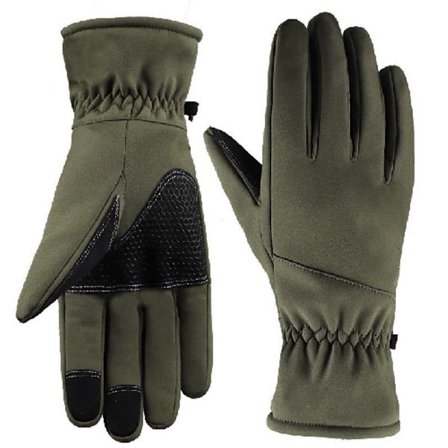 Vandtætte ski handsker til mænd XL Grøn - Fleece vindtætte snowboard handsker til skiløb u0026 løb - Vinterhandsker - Julegave