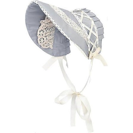 Viktoriansk kyse kolonial pionerhat med blonde te-selskab kostume solhat til kvinder