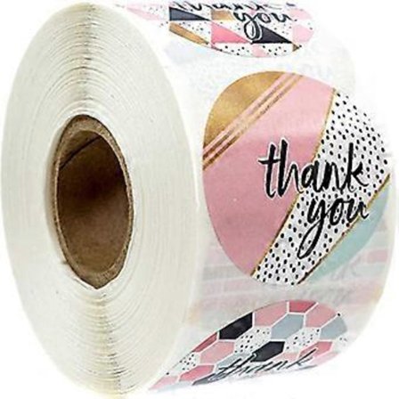 1,5" Geometriska Moderna Tack Stickers / 8 Tack Designer med Fuskglitter / 500 Tack Stickers