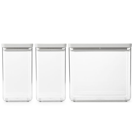 Brabantia Tasty+ beholdersett 3 deler, lysegrå