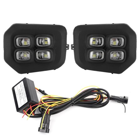 Par LED-varselljus för fram DRL-körljus passar för Tacoma alla modeller 1620 (vitt gult ljus)