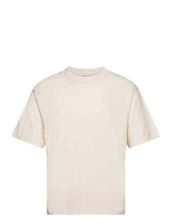 Logo Ss T-Shirt Tops T-Kortærmet Skjorte Cream GANT