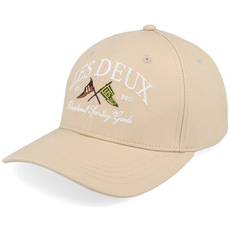 Les Deux - Beige adjustable Caps - Ivy League Organic Baseball Cap L. Desert Sand Adjustable @ Hatstore