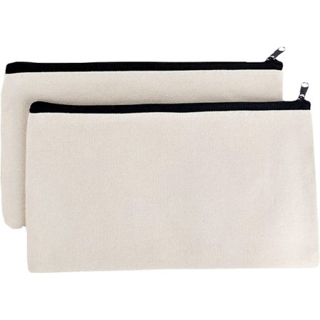 2 stk lerret sminkepung, tomme pennaler, multifunksjonelle