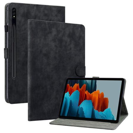 For Samsung Galaxy Tab S7 Plus / S8+ Robust deksel Søt tigermønster trykt Tpu+pu-deksel med stativ/kortlomme Svart ingen