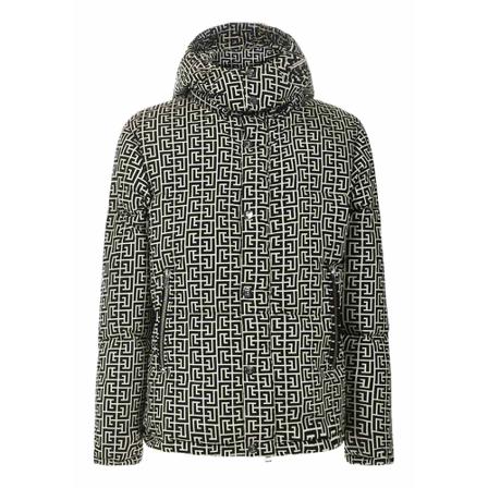 Balmain, Quilted Coat With Monogram Zwart, Heren, Maat:L