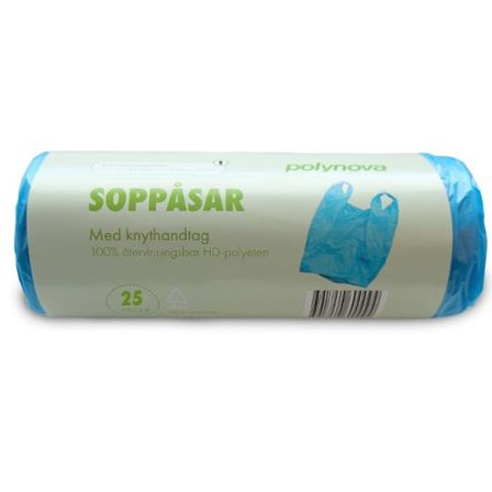 POLYNOVA Papperskorgspåse knyt HD 30L 12my 25/rl - Lyreco - Städ och hygien - Påsar och säckar - Papperskorgspåsar
