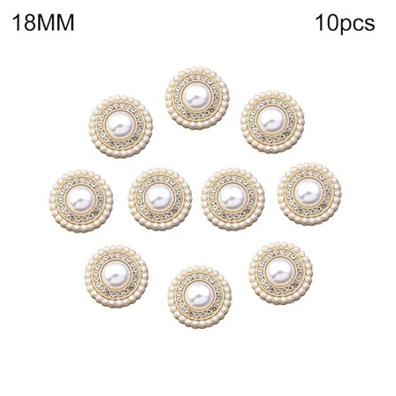 Rhinestone Pearl Knappar Skjorta Knappar 18MM10ST 10ST