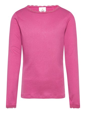 The New Tnlotus L_S Rib Tee - Pink - 146/152