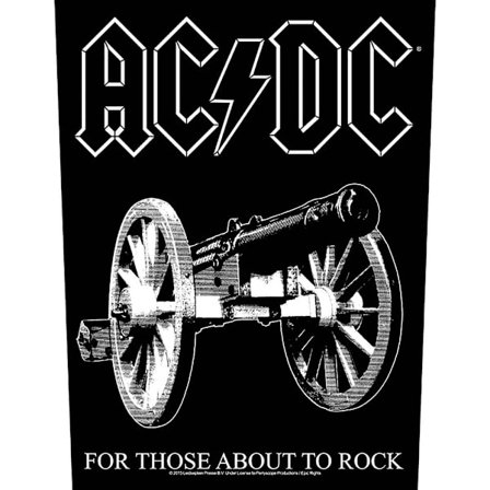 AC/DC For Those About To Rock Patch One Size Svart/Vit