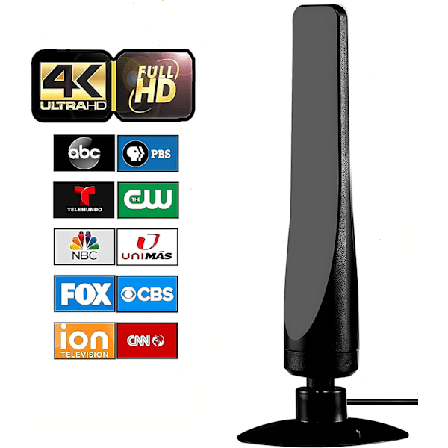 Digital innendørs HDTV-antenne - med kraftig forsterker og signalforsterker, HDTV for smarte og eldre TV-er