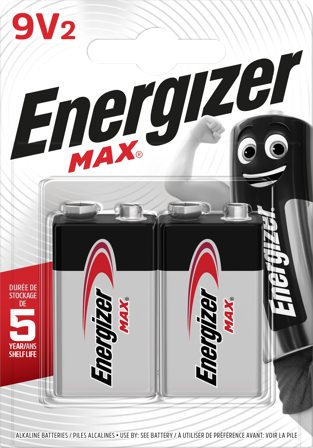 Energizer Max Akku 9V/522, 2 kpl, Sähkön jakelu & virrantuotto