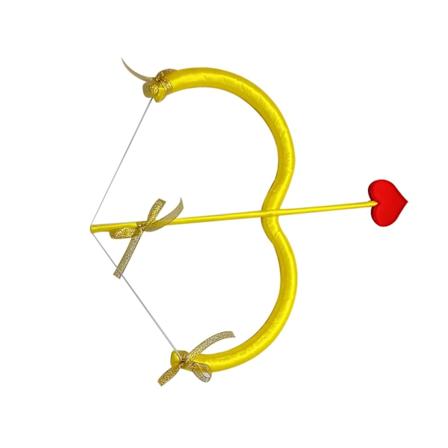 Cupid Buesett med Piler - Lekebue for Småbarn, Kostyme i Skum, Kjærlighet! yellow