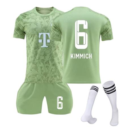 23-24 Bayern München Borte fodboldtrøje til børn nr 6 Kimmich 22