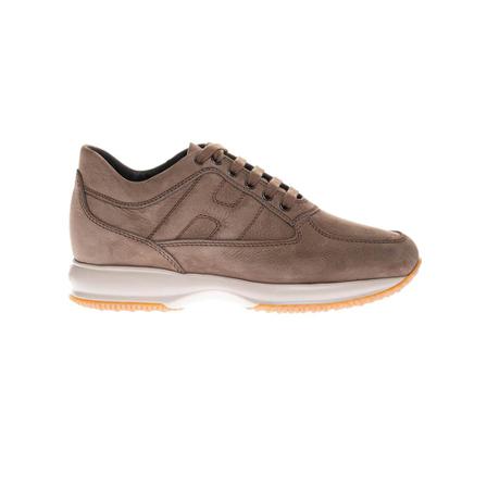 Hogan Interactive Quilted and topstitched nubuck H sneakers , Beige , Heren , Maat: 40 EU