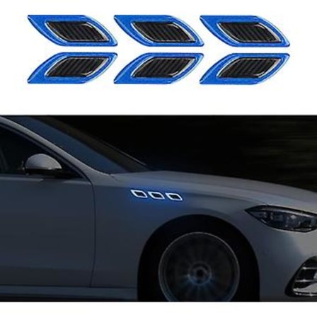 JUSCH 6 kpl Vahvan Heijastavan Raidat Tarrat Auton Loksuille, Konepellille, Puskurille, Yö näkyvyys Heijastava Tarra Turvallisuusvaroitus Tarrat 