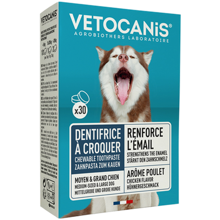 Vetocanis - Hundetannkrem til å tygge turkis i 30-pakning - Hund - Hundepleie & kosttilskudd - Tannpleie - ZOO.no