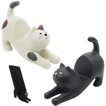 Mobiltelefonholder i stykker, katteformede smartphone-stativer, til hjemmet, stuen, kontoret, kollegiet og skolen