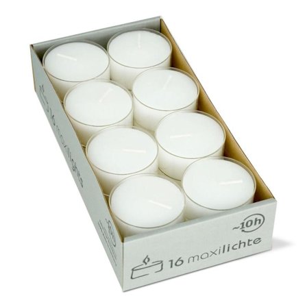 Magnor Telys Hvit Klar Kopp Ø5,6 16pk