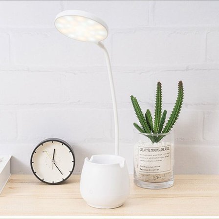 Multifunktionel LED-penholder Skrivebordslampe Studenterkollegium Touch Touch Skrivebord Øjenbeskyttelse LED USB