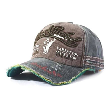 Broderi Baseball Caps Distressed Faded Cap ARMY GREEN