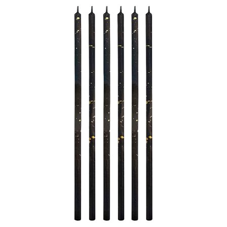 Tårtljus Svart och Guld
