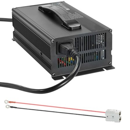 Intelligent Lithium LiFePO4 24 V 20 A 29,2 V oplader med Anderson-Duoku-stik, LED-indikator og 0 V aktivering - Kompatibel