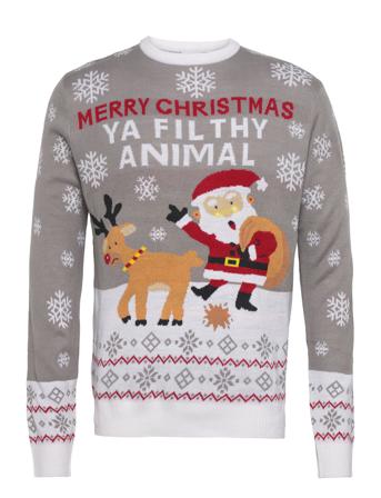 Ya Filthy Animal Jumper Strikkegenser M. Rund Krage Multi/mønstret Christmas Sweats
