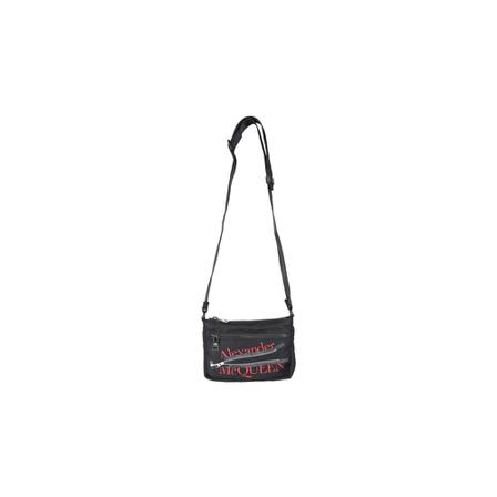 Alexander McQueen, Smartphone Shoulder Bag Zwart, Heren, Maat:ONE Size