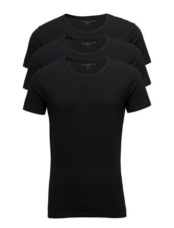 Stretch Cn Tee Ss 3Pack Underwear Night & Loungewear Pyjama Tops Musta Tommy Hilfiger