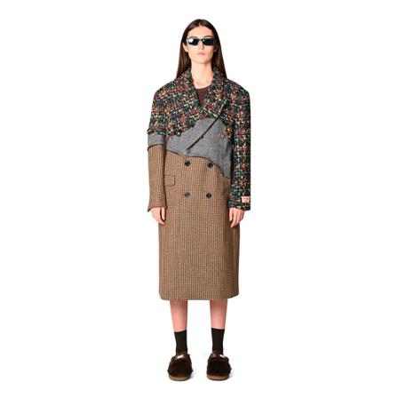 Andersson Bell Double-Breasted Coats Brun, Dame Uldfrakker