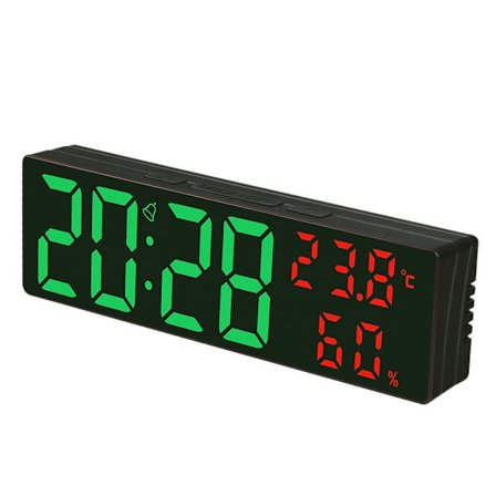 Digital Veggklokke Elektronisk LED Klokke 3 3