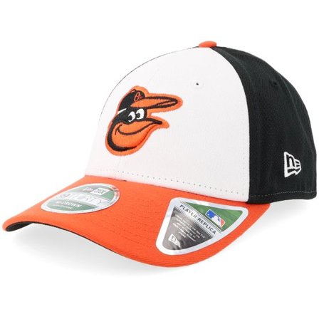 New Era - MLB Vit flexfit Keps - Baltimore Orioles MLB Player Replica M-Crown 39THIRTY White/Black/Orange Flexfit @ Hatstore