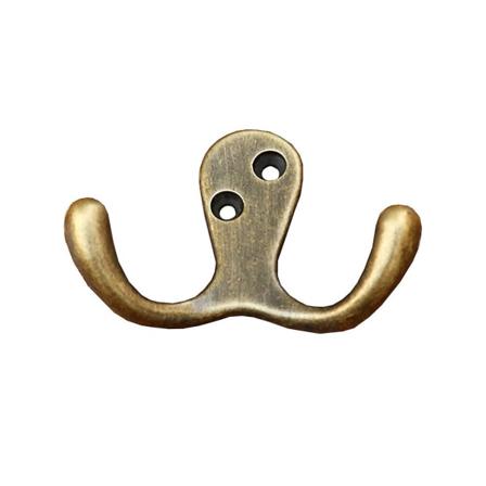 Handdukskrokar Metallkrok Hylla Retro Hängare Krok Köksväggkrok Metallbadrockkrok Dubbla BadrockkrokarCo Coffee 6.4X4.5X0.4cm