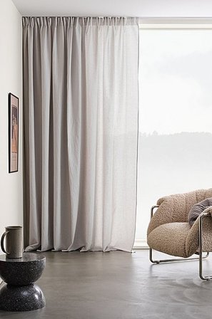 Jotex - Linnen Gordijn 1 Lengte Extra Breed Lichtgrijs Lichtgrijs - KIT - Koop Linnen gordijnen bij Jotex