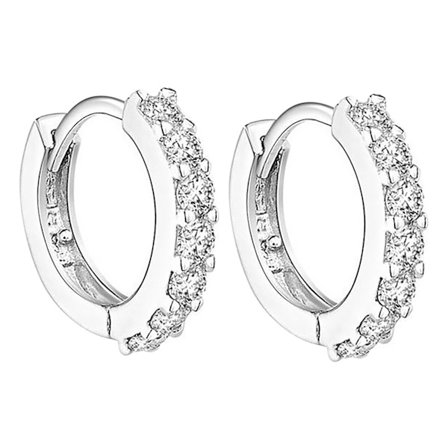 Klipp på örhängen för kvinnor och flickor, koppar, fashionabla strassörhängen, smyckesaccessoar för dejting