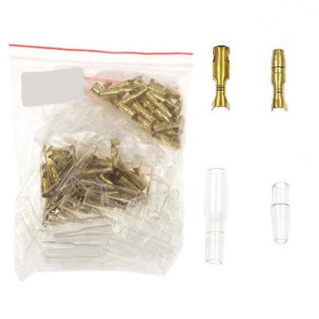 200st Bil Motorcykel Terminaler Hane & Hona Trådpressningsset Kontakt