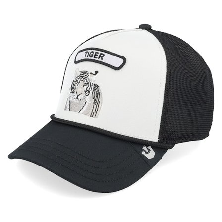 Goorin Bros. - Blanc trucker Casquette - Gb2 Tiger The Rocker Relaxed White/Black A-Frame Trucker @ Hatstore