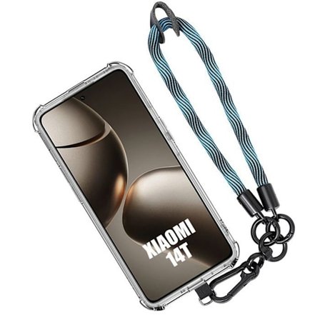 Coque för Xiaomi 14T med Avtagbar Handledsrem Blå - E.F.Connection