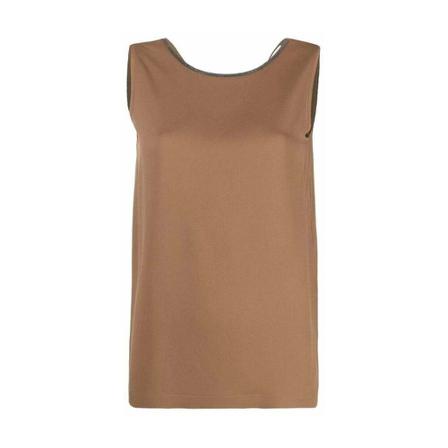 Fabiana Filippi, reversible silk top with jewelry band Bruin, Dames, Maat:XS