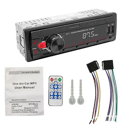 Bluetooth-kompatibel Stereo Bilradio Cd-afspiller Aux In-dash Bil Mp3 Audiosystem Universal Bil Audio