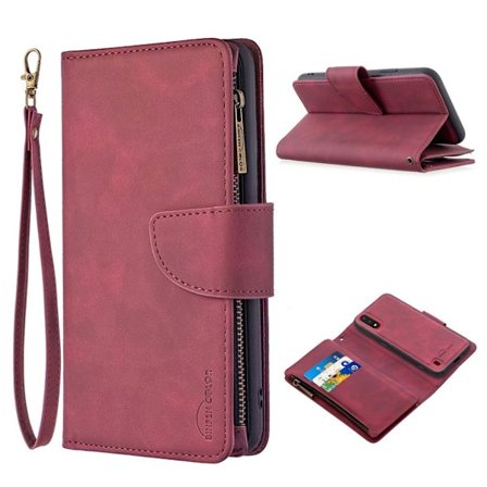 Premium Wallet Samsung Galaxy A01 etui - Rød
