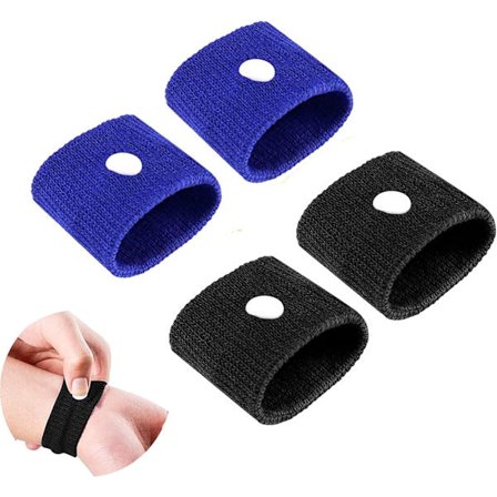 2 Par Acupressur Armbånd (blå-svart) Mot Kvalme for