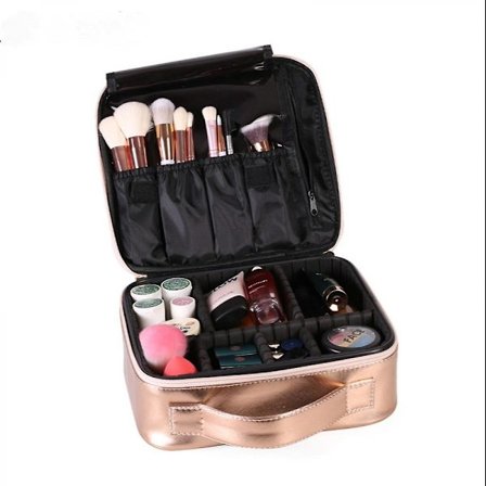 Rejsemakeuptaske Professionel Kosmetik Kuffert Kunstner Opbevaringspose Makeupværktøjskasser Pensler Tasker Med Rum Vandafvisende Aftagelig 