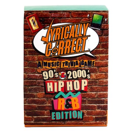 Lyrically Correct 90- och 2000-tals Hip Hop och R&B Musik Trivia Kortspel Present, Familjefest Hip Hop Musik Lyrik Utmaningsspelkort