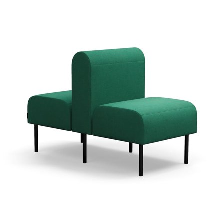 Modular sofa VARIETY, 1-seater, double, fabric Blues CSII, green turquoise
