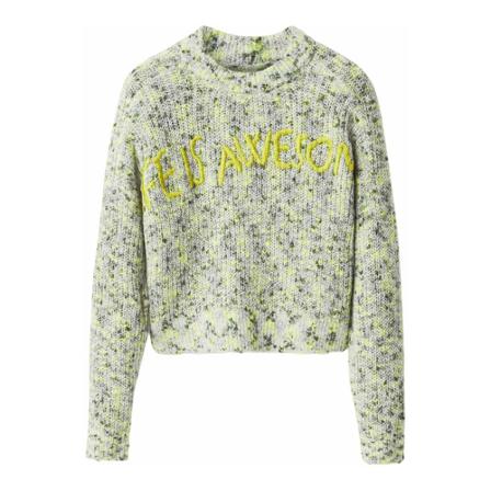 Desigual Round-neck Strik Grøn, Dame Striktrøjer