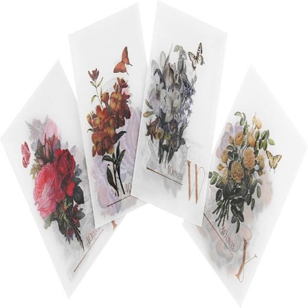 160 kpl tarrat Kukkatarrat Perhoskuviotarrat